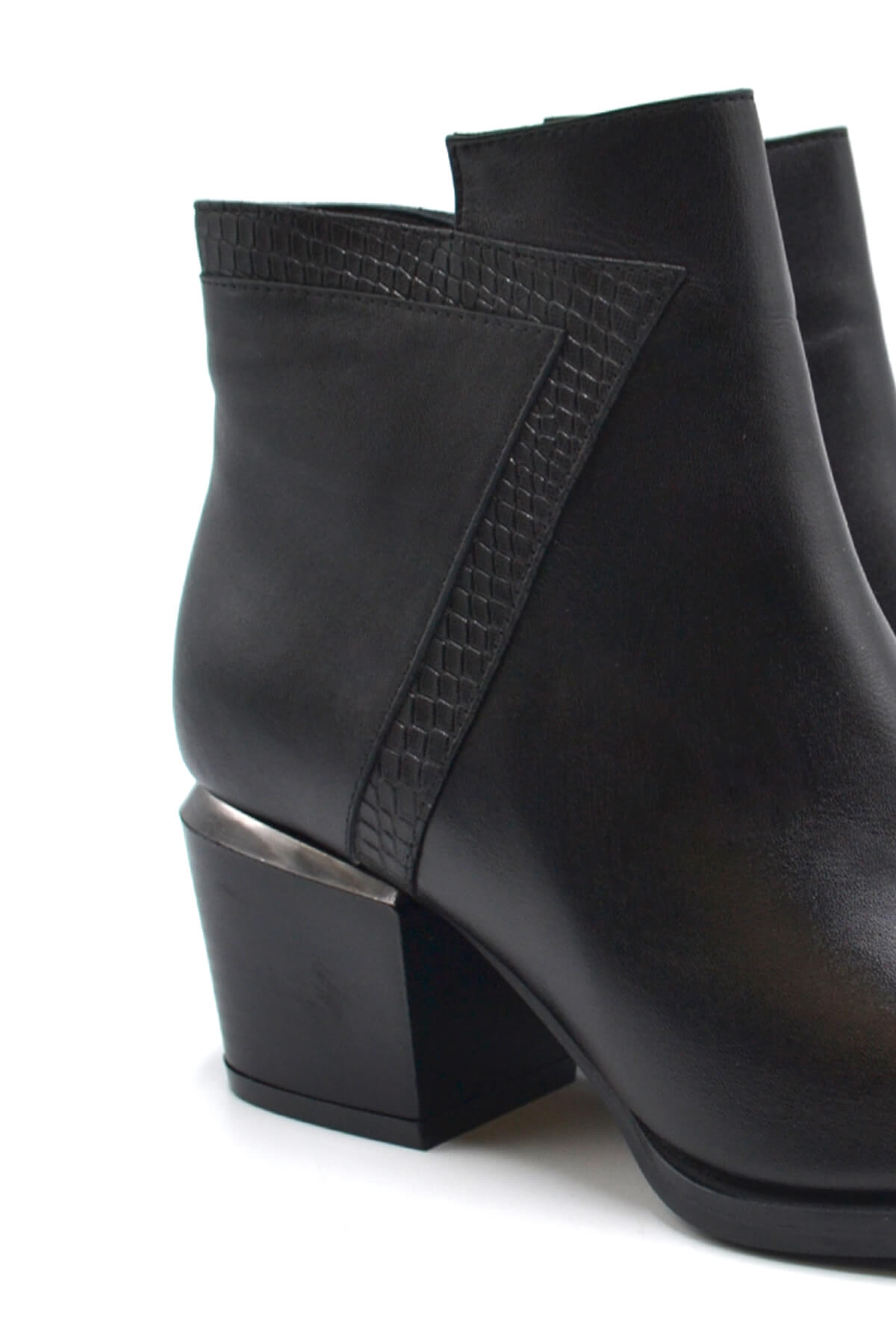 Venus Women's Leather Heeled Boots - Black 2128242K - 5