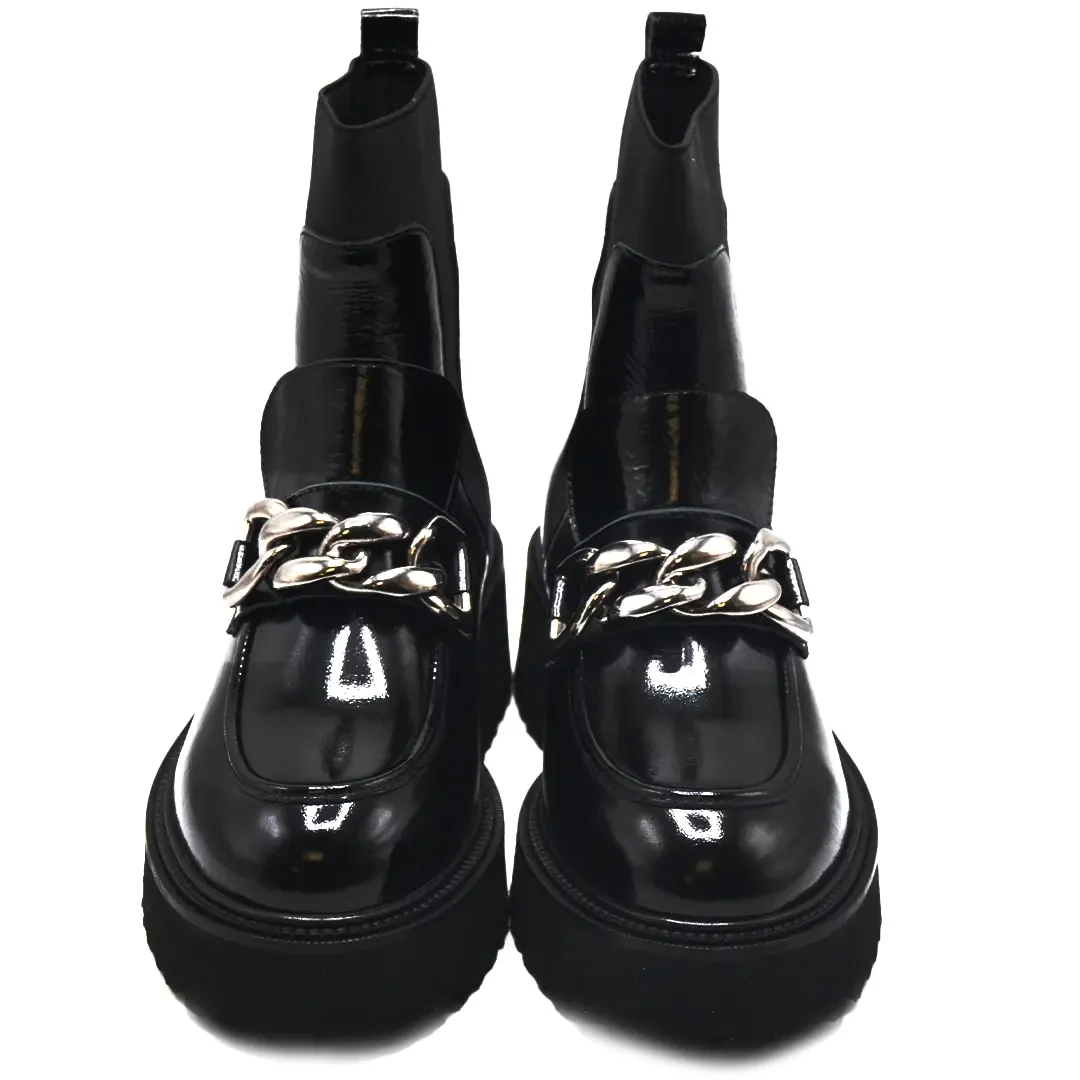 Venus Women's Leather Heeled Boots - Black 2450721K - 6