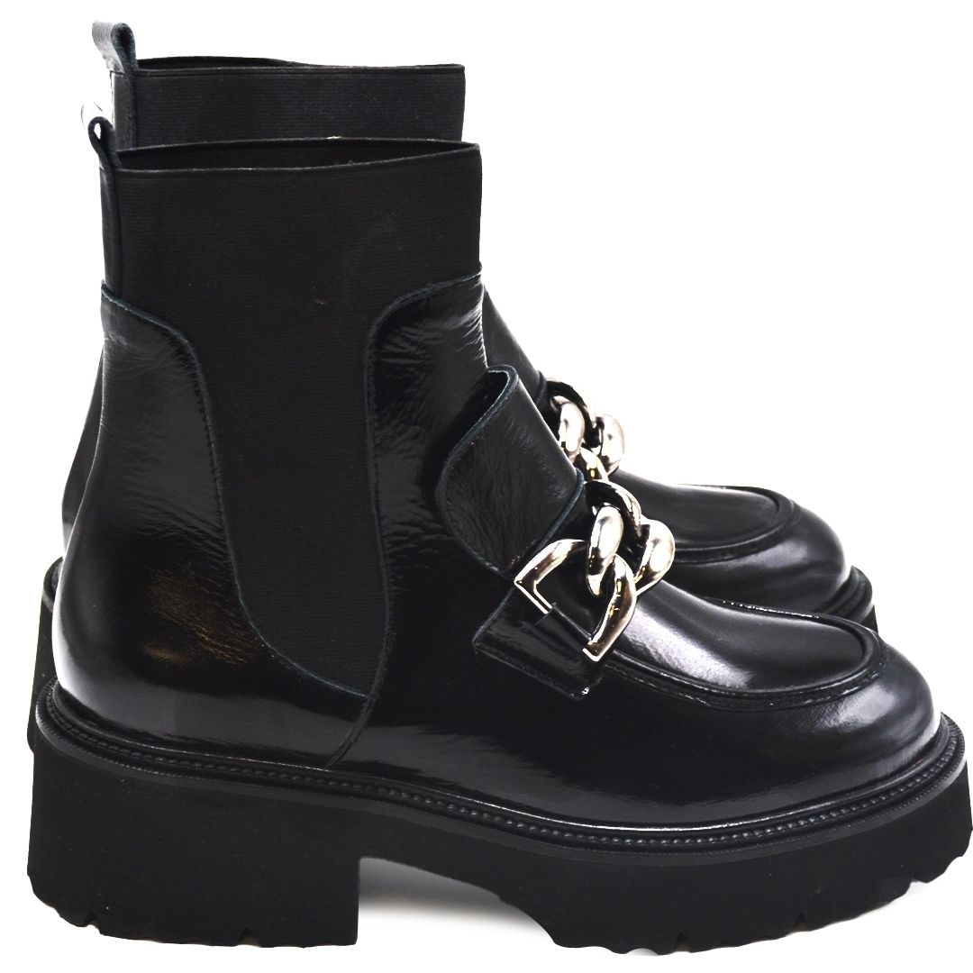 Venus Women's Leather Heeled Boots - Black 2450721K (1)