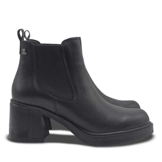 Venus Women's Leather Heeled Boots - Black 2452402K - 2