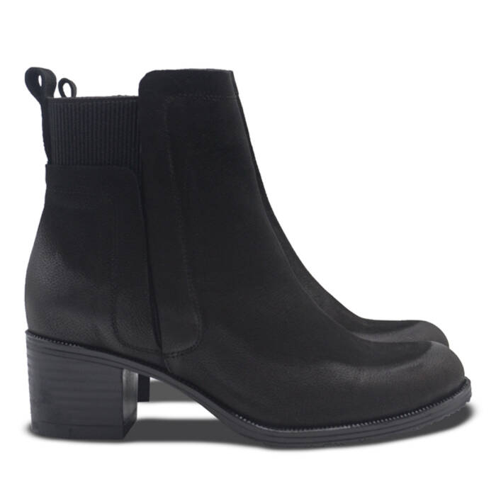 Venus Women's Leather Heeled Boots - Black 25030301K - 2