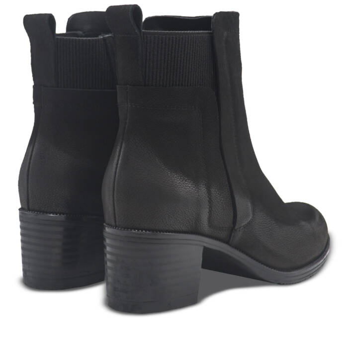 Venus Women's Leather Heeled Boots - Black 25030301K - 3