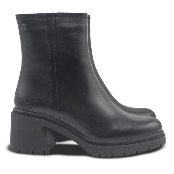 Venus Women's Leather Heeled Boots - Black 2552501K (1)