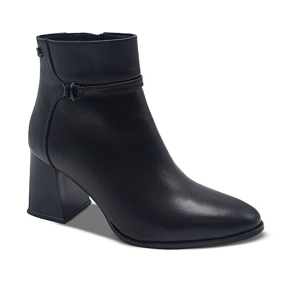 Venus Women's Leather Heeled Boots - Black 2553901K