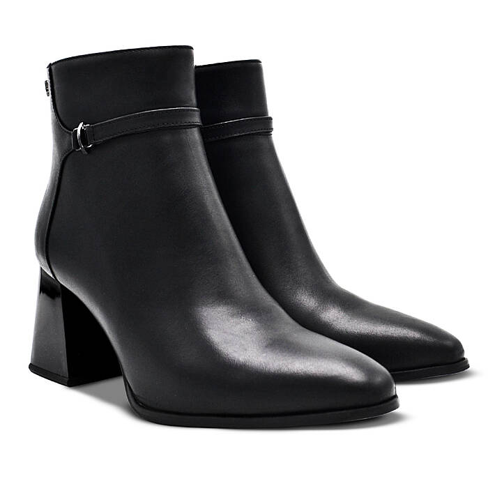 Venus Women's Leather Heeled Boots - Black 2553901K - 1