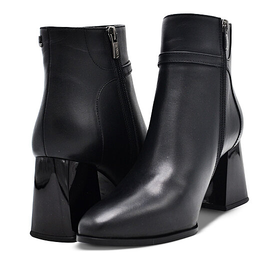 Venus Women's Leather Heeled Boots - Black 2553901K - 3