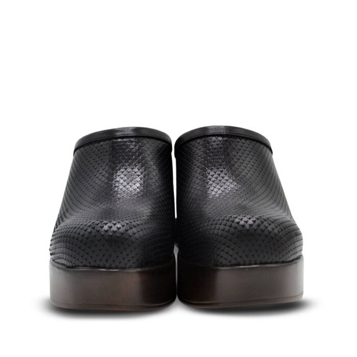 Venus Women's Leather Heeled Mules - Black 2217020Y - 6