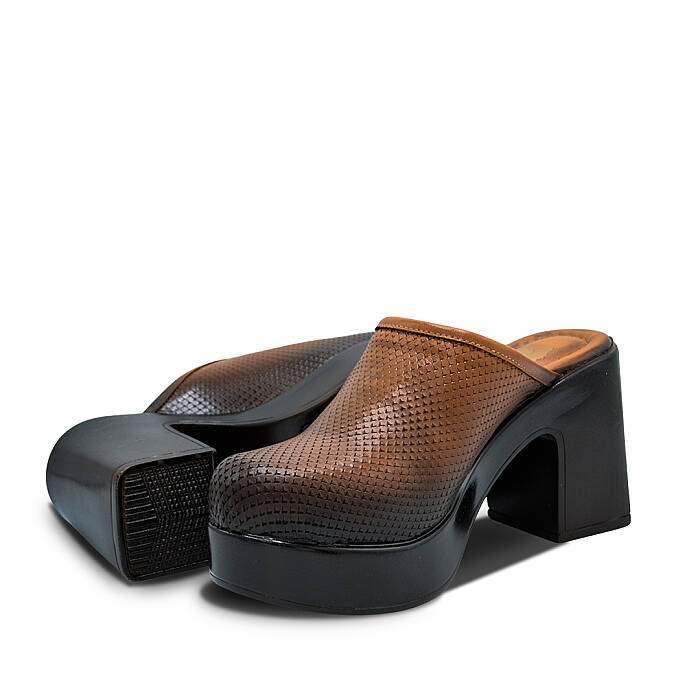 Venus Women's Leather Heeled Mules - Tan 2217020Y - 4