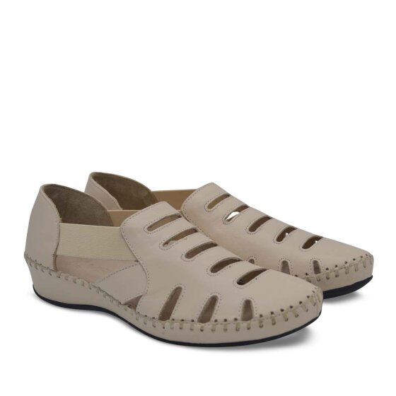 Venus Women's Leather Heeled Sandals - Beige 18791395Y