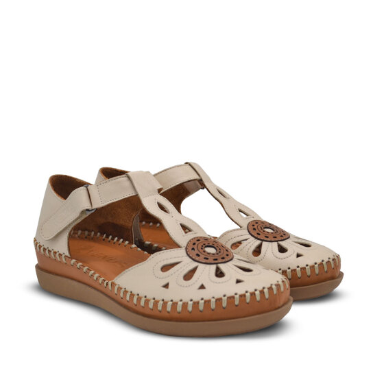 Venus Women's Leather Heeled Sandals - Beige 18793505Y