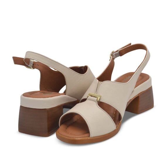 Venus Women's Leather Heeled Sandals - Beige 2311510Y - 4
