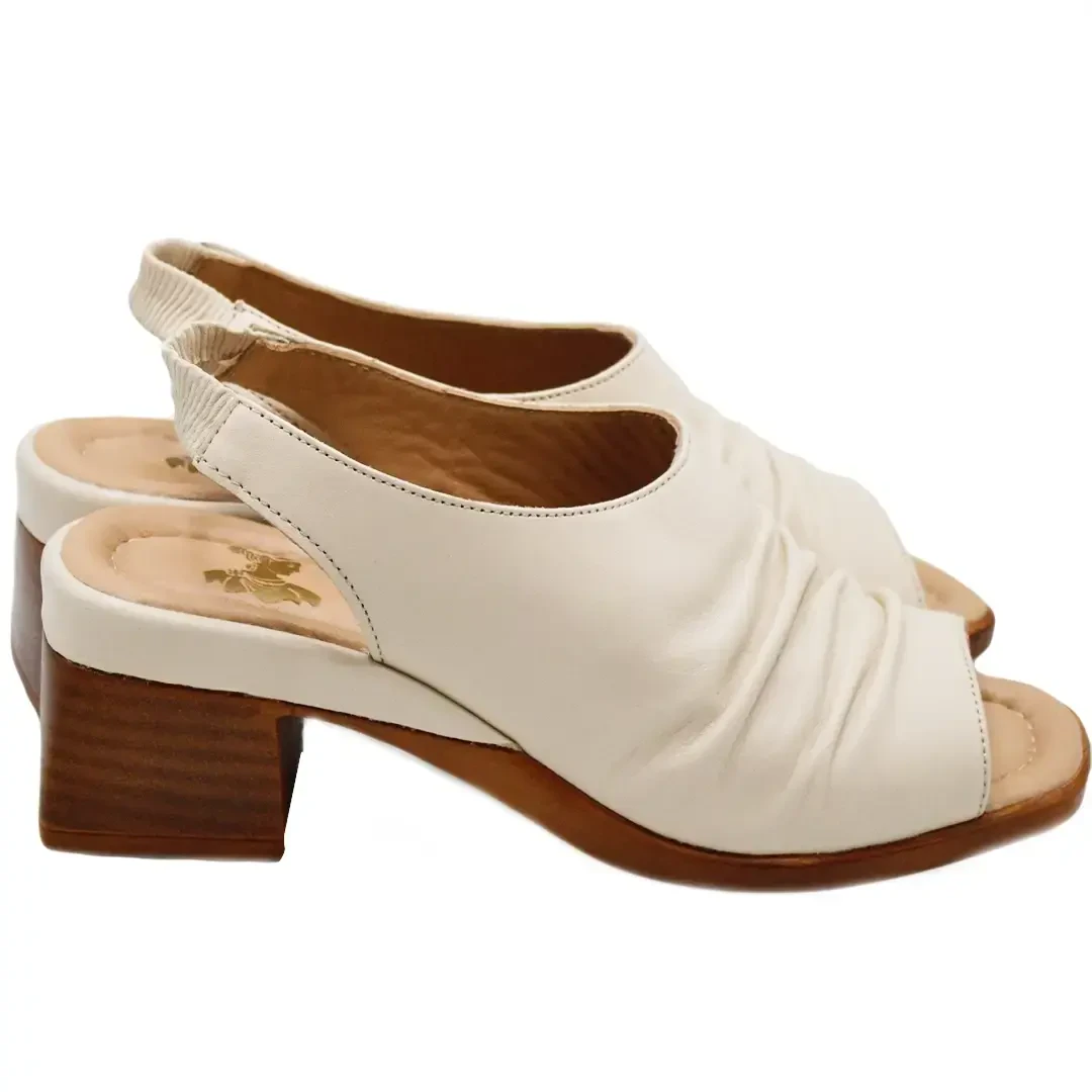 Venus Women's Leather Heeled Sandals - Beige 2311513Y (1)