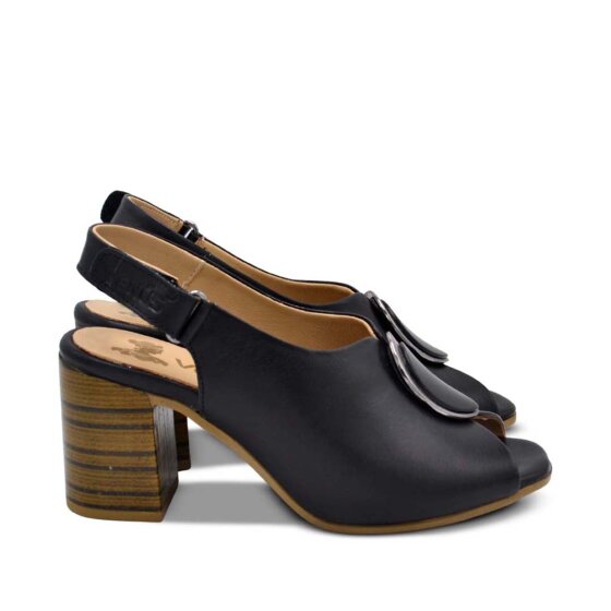 Venus Women's Leather Heeled Sandals - Black 2108518Y (1)