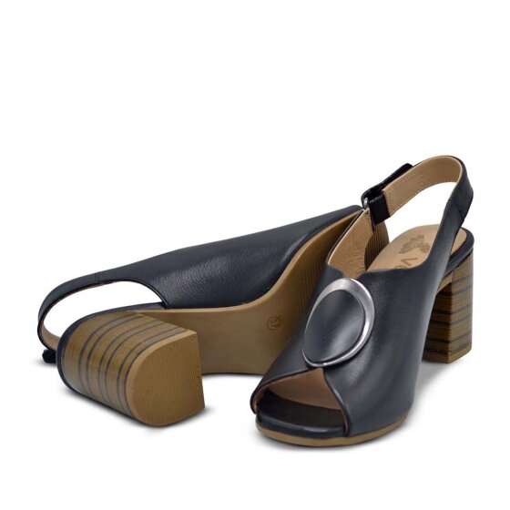 Venus Women's Leather Heeled Sandals - Black 2108518Y - 5