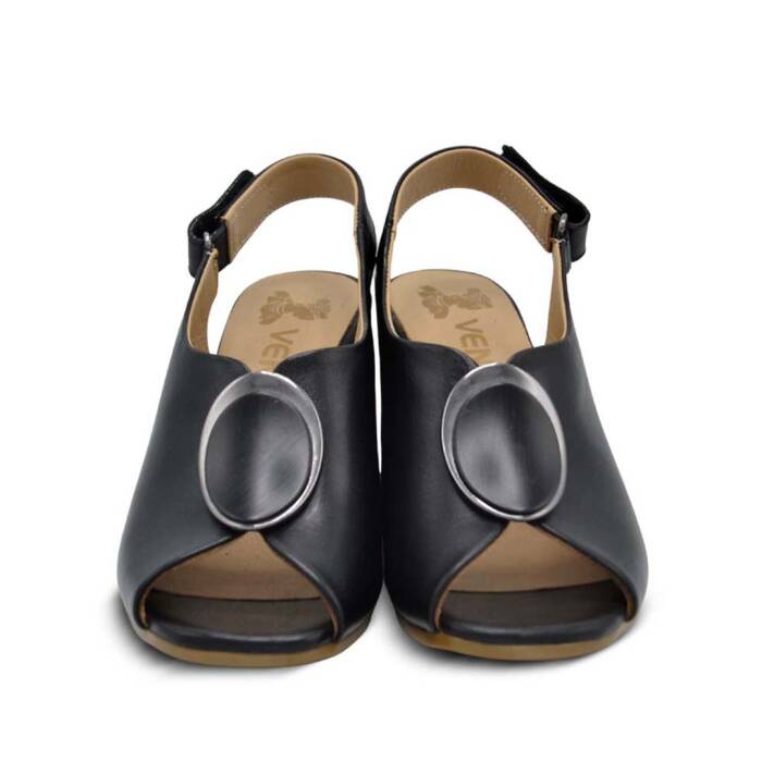 Venus Women's Leather Heeled Sandals - Black 2108518Y - 6