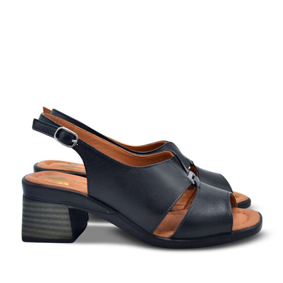Venus Women's Leather Heeled Sandals - Black 2311510Y (1)