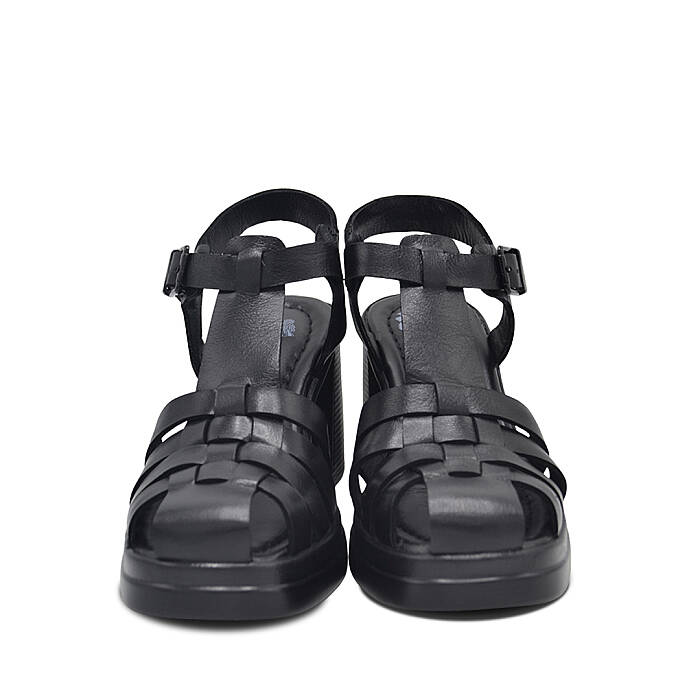 Venus Women's Leather Heeled Sandals - Black 2413401Y - 5