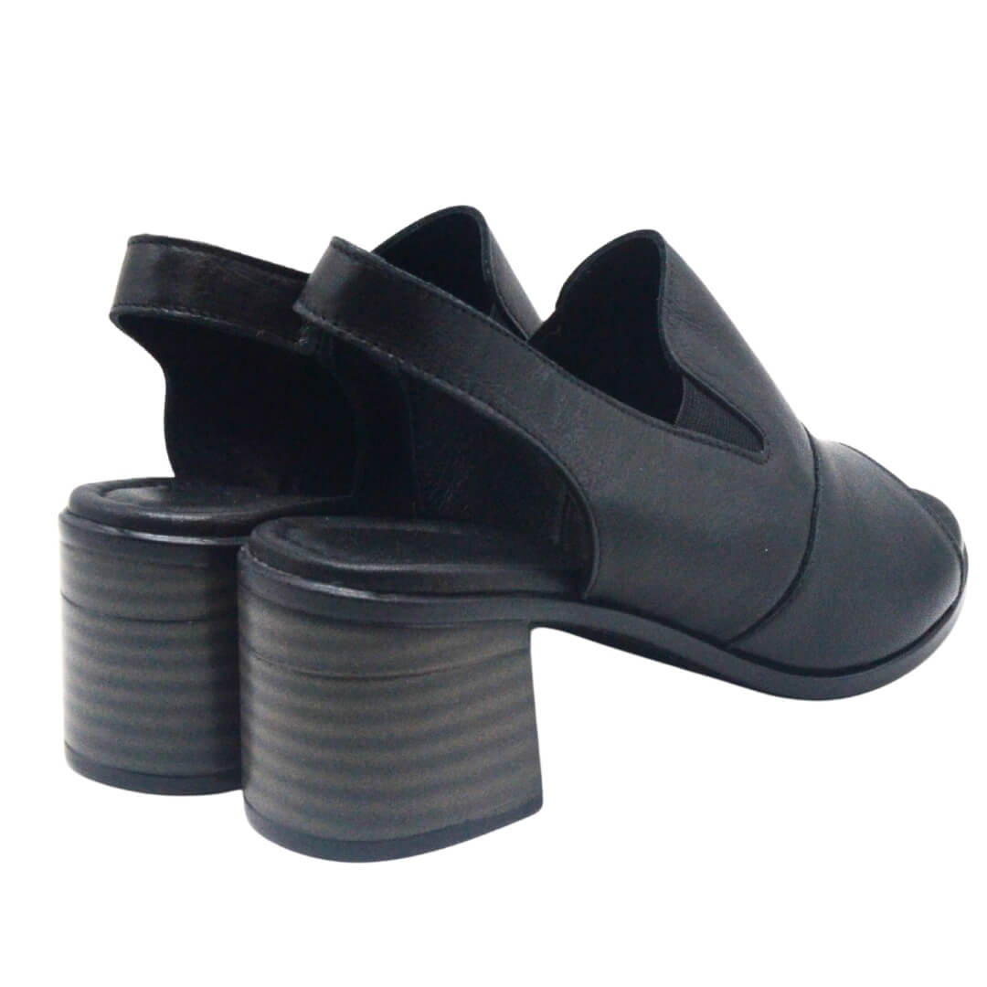 Venus Women's Leather Heeled Sandals - Black 24381825Y - 3