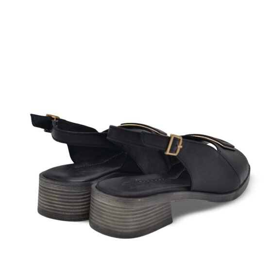 Venus Women's Leather Heeled Sandals - Black 26020305Y - 3