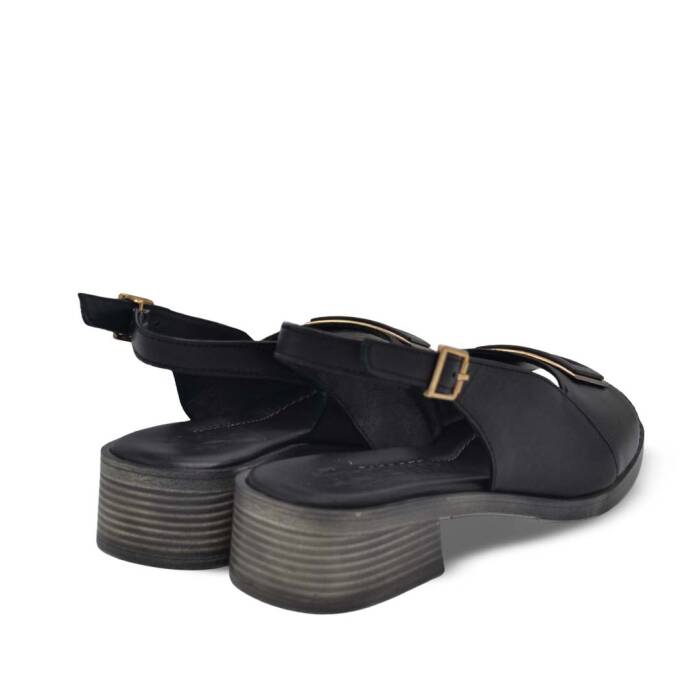 Venus Women's Leather Heeled Sandals - Black 26020305Y - 3
