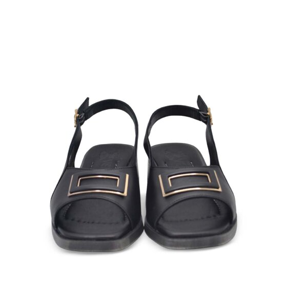 Venus Women's Leather Heeled Sandals - Black 26020305Y - 6