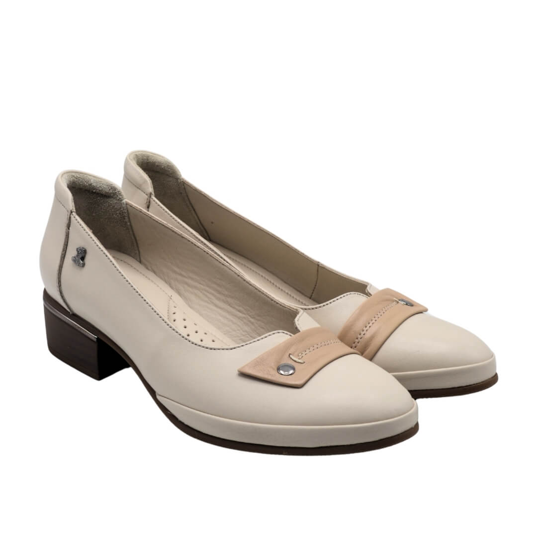 Venus Women's Leather Heeled Shoes - Beige/Nude 2312531Y - 1