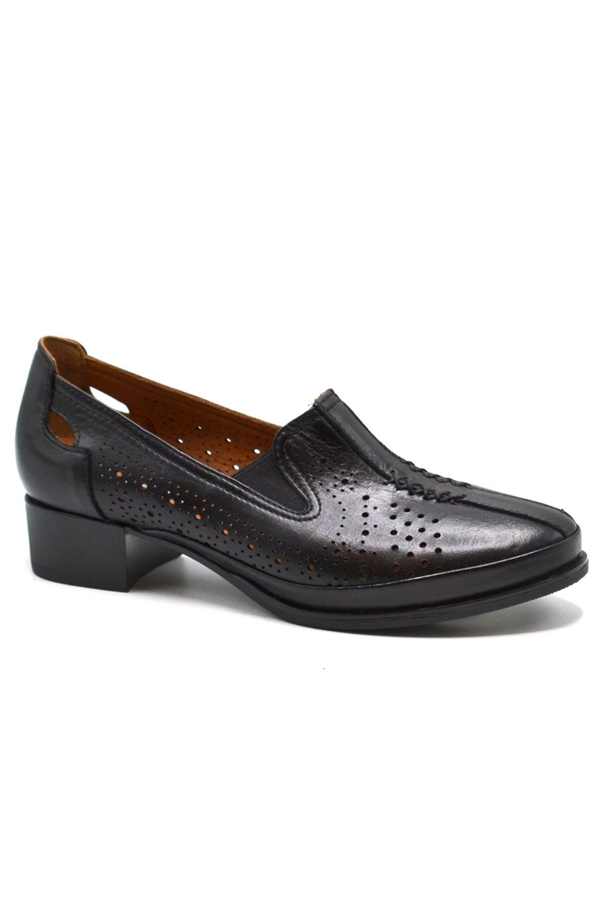 Venus Women's Leather Heeled Shoes - Black 1709240Y - 1