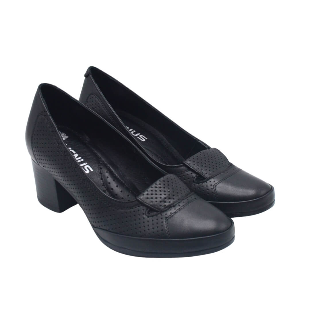 Venus Women's Leather Heeled Shoes - Black 1911984Y - 1