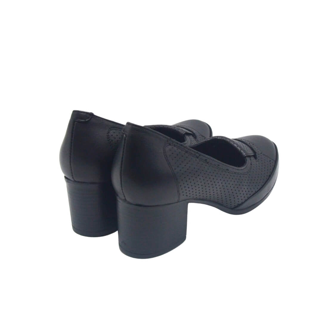 Venus Women's Leather Heeled Shoes - Black 1911984Y - 3