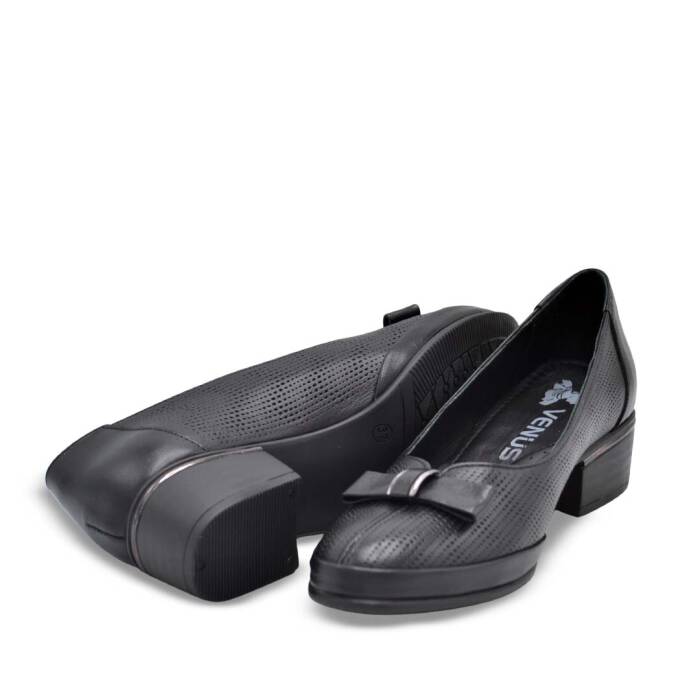 Venus Women's Leather Heeled Shoes - Black 2312535Y - 5