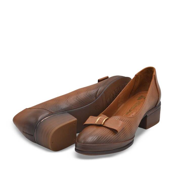 Venus Women's Leather Heeled Shoes - Tan 2312535Y - 5