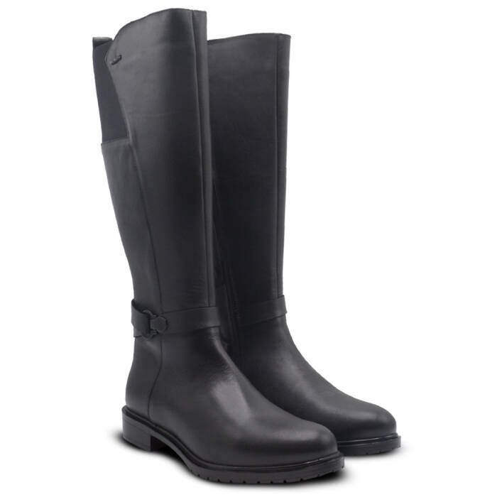 Venus Women's Leather Knee-High Boots - Black 20741K - 1