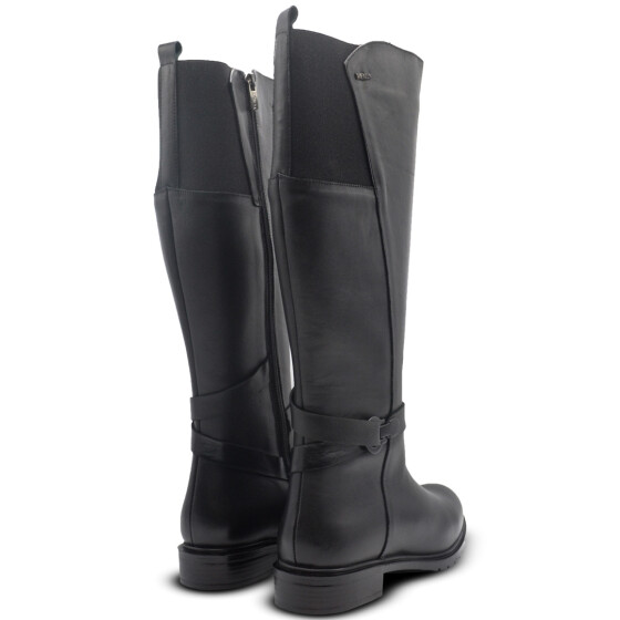 Venus Women's Leather Knee-High Boots - Black 20741K - 3