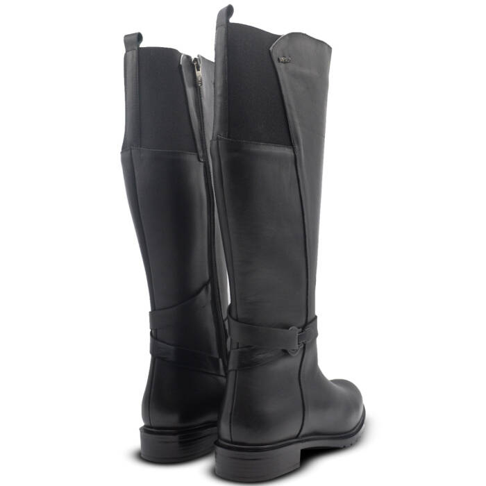 Venus Women's Leather Knee-High Boots - Black 20741K - 3