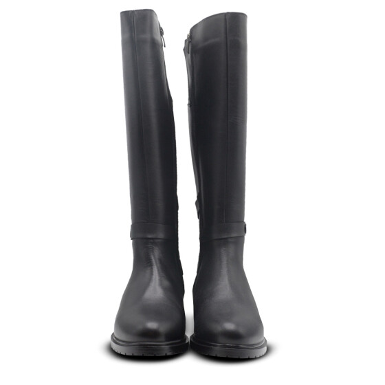 Venus Women's Leather Knee-High Boots - Black 20741K - 5
