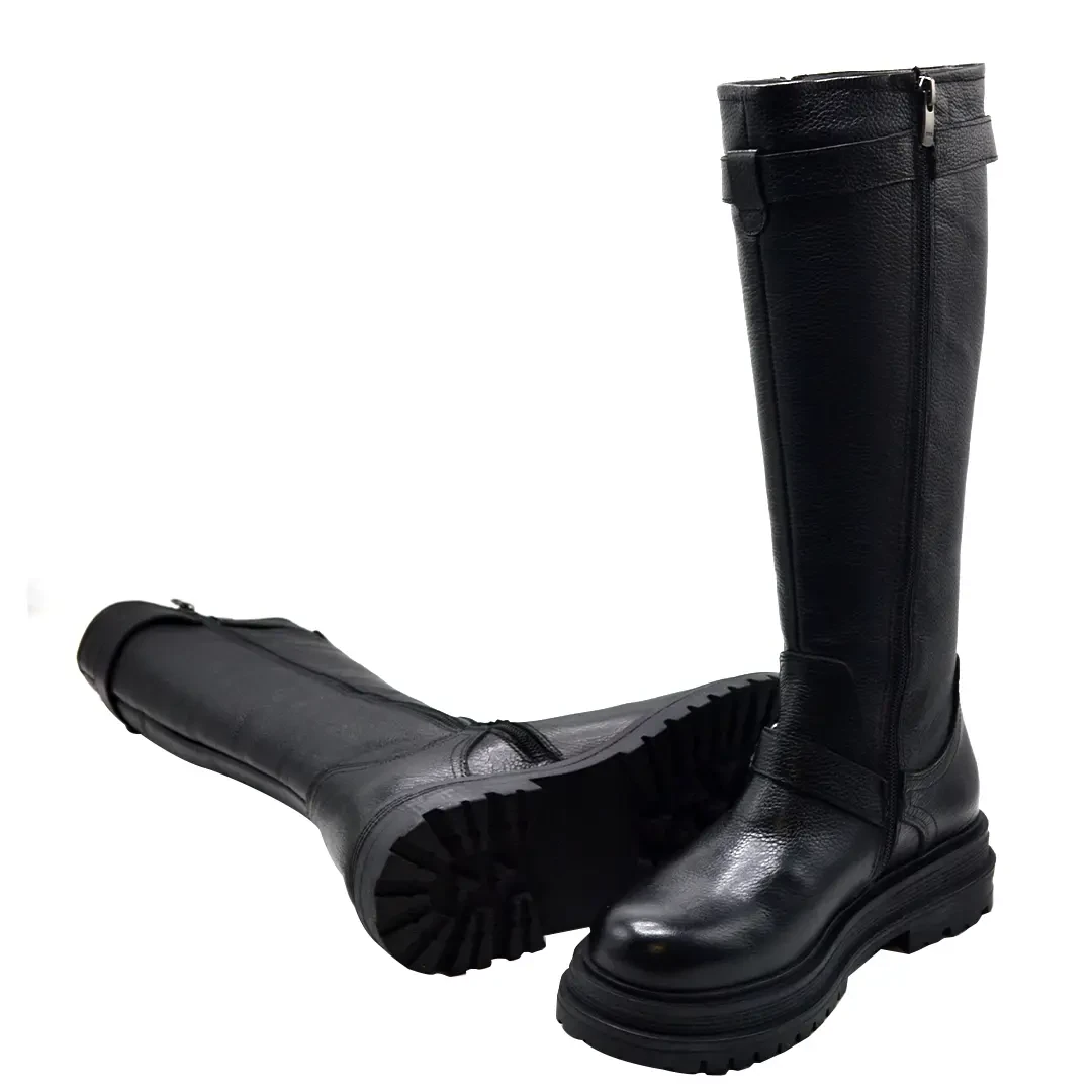 Venus Women's Leather Knee-High Boots - Black 2152108K - 5