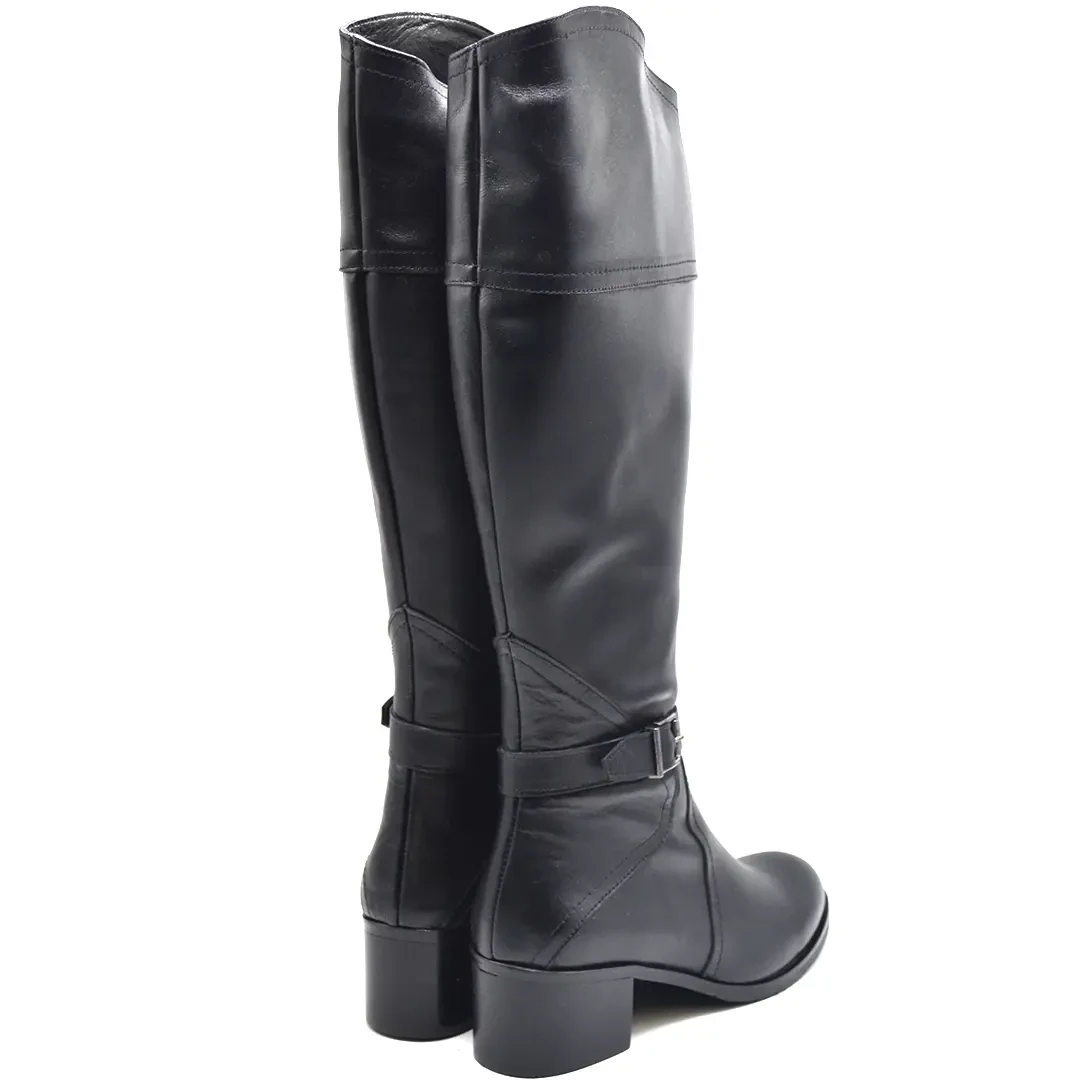 Venus Women's Leather Knee-High Boots - Black 22491401K - 3