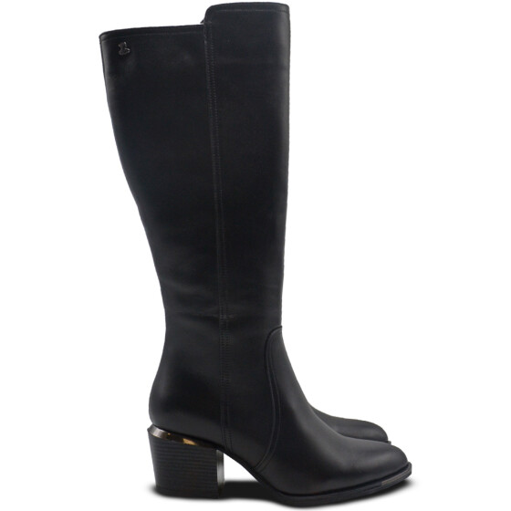 Venus Women's Leather Knee-High Boots - Black 2405427K (1)