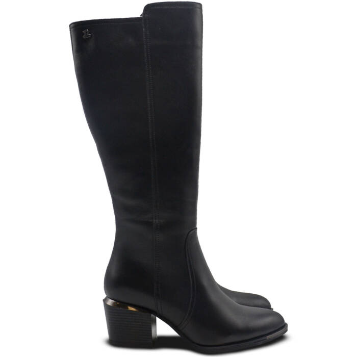 Venus Women's Leather Knee-High Boots - Black 2405427K - 2