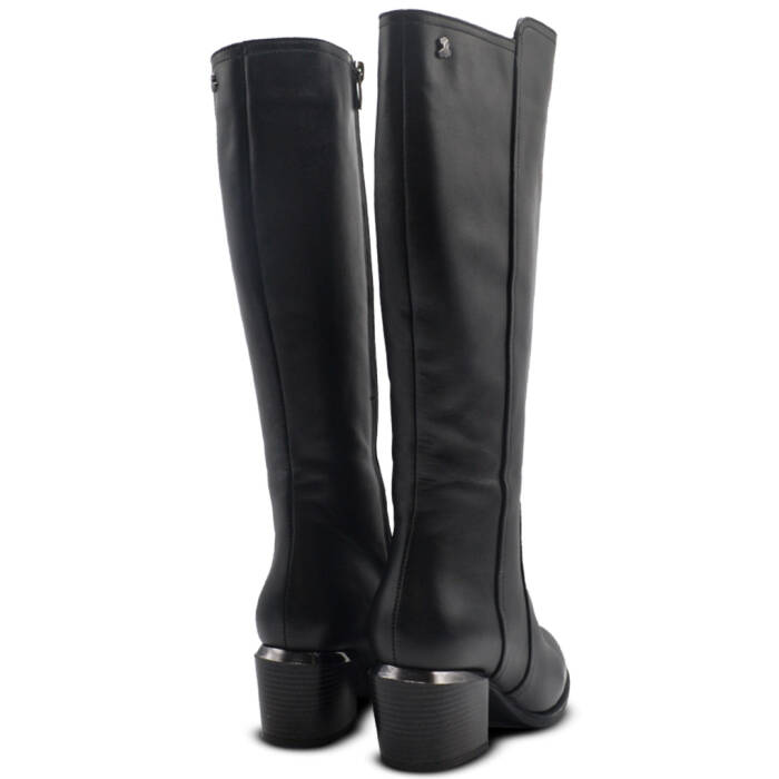 Venus Women's Leather Knee-High Boots - Black 2405427K - 3