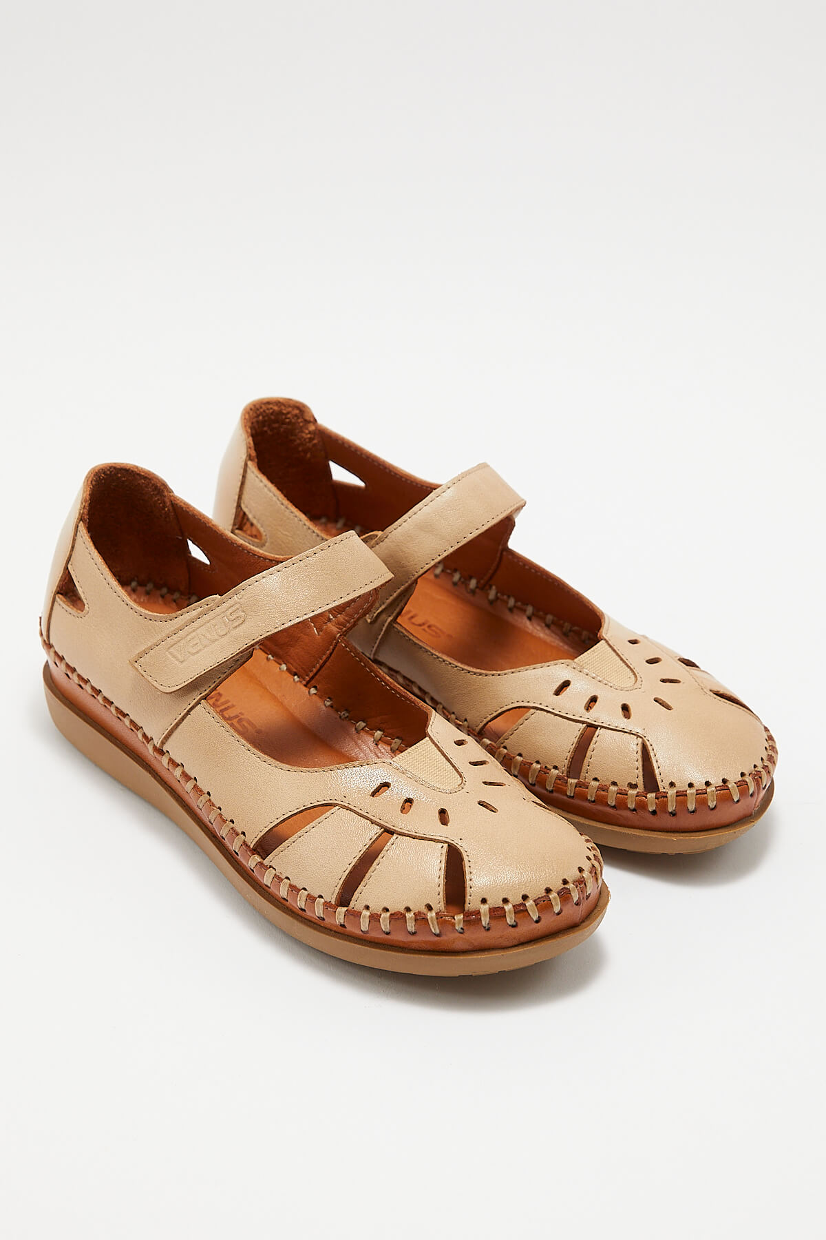 Venus Women's Leather Sandals - Beige 22793524Y