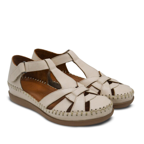 Venus Women's Leather Sandals - Beige 25033541Y