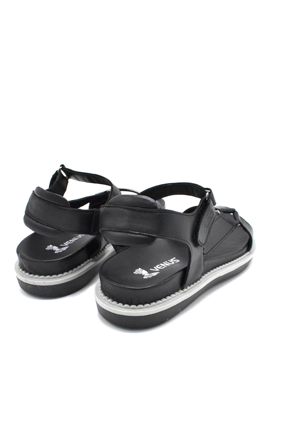 Venus Women's Leather Sandals - Black 202064Y - 3
