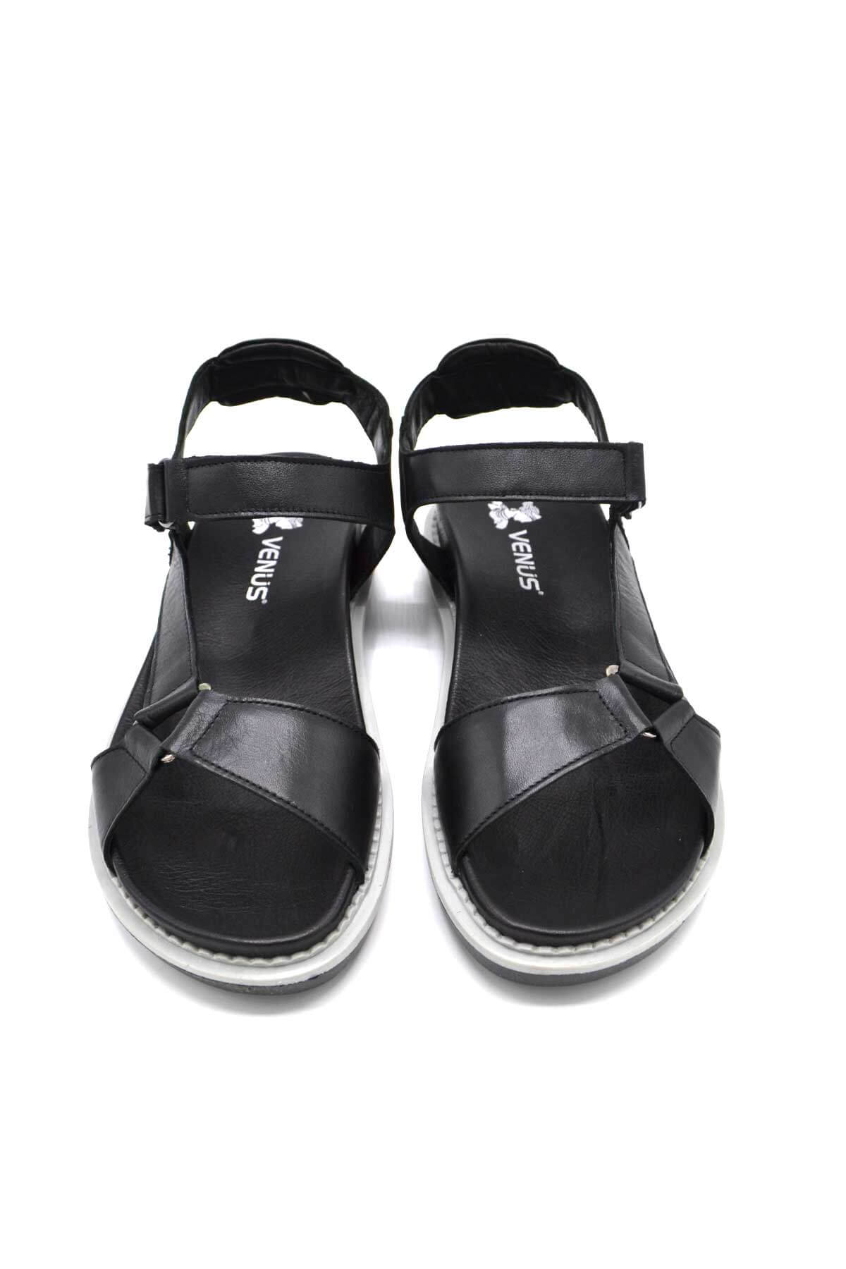 Venus Women's Leather Sandals - Black 202064Y - 6