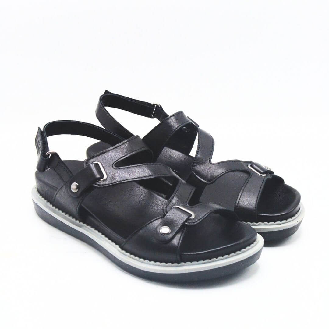 Venus Women's Leather Sandals - Black 202090Y - 1