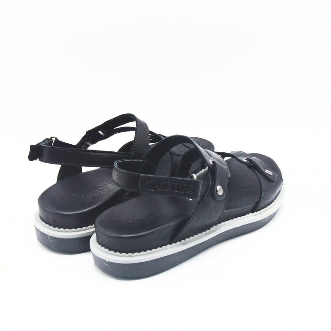 Venus Women's Leather Sandals - Black 202090Y - 3