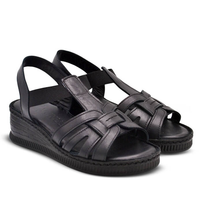 Venus Women's Leather Sandals - Black 24028801Y - 1