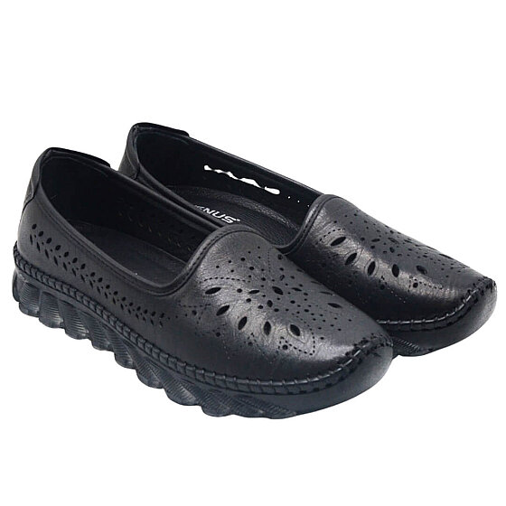 Venus Women's Leather Sandals - Black 25401001Y