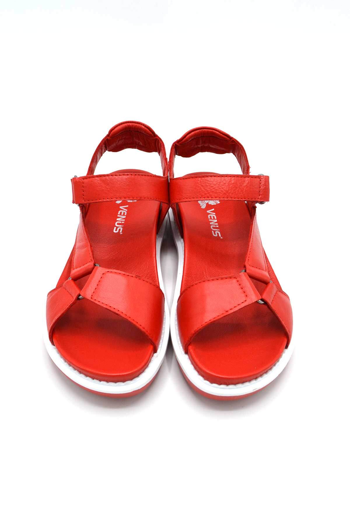 Venus Women's Leather Sandals - Red 202064Y - 5