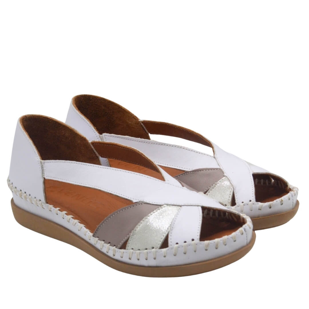 Venus Women's Leather Sandals - White 25033542Y